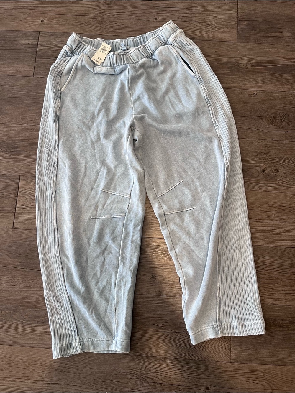 aerie oh snap barrel sweatpant light blue sz M - Picture 5 of 5